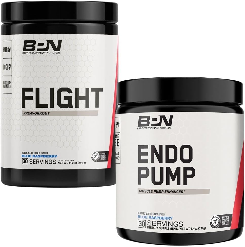 BARE PERFORMANCE NUTRITION BPN Flight Pre Workout & Endo Pump Enhancer Bundle