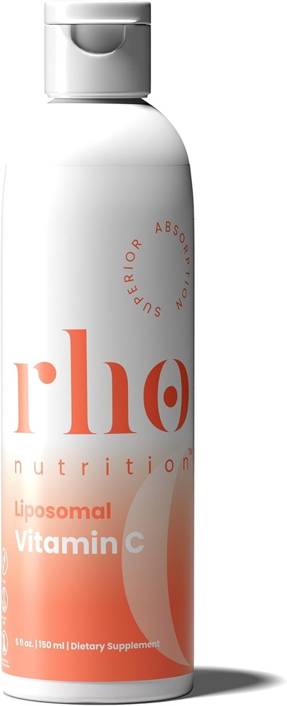 Rho Nutrition Liposomal Vitamin C – Ultra High Absorption Liquid Vitamin C Supplement - Supports Immune System, Collagen Production, and Overall Health for Men and Women