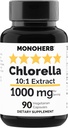 MONOHERB Chlorella Extract 1000 mg - 90 Vegetarian Capsules