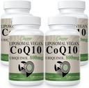 Liposomal CoQ10 800mg Ubiquinol Softgel, Max Absorption Ubiquinol Coenzyme Q10, Ubiquinol CoQ10 Supplement for Antioxidant, Heart Function & Energy Production, Pure CoQ10 800mg, 240 Vegan Softgels
