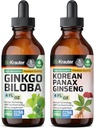 BIO KRAUTER Ginkgo Biloba Tincture 4 Fl. Oz. & Ginseng Tincture 4 Fl. Oz.