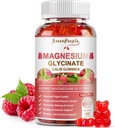 GREENPEOPLE Magnesium Glycinate Gummies 400mg - Sugar Free Magnesium Potassium Supplement with Magnesium Malate, Vitamin D, B6, and CoQ10 for Calm Support & Sleep for Adults - Raspberry Gummies