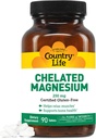 Country Life, Chelated Magnesium 250mg, Supports Bone and Immune Health, Daily Supplement, 90 ct