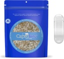 Capsuline Size 0 Gelatin Empty Capsules, 5000 Count, Empty Gel Pill Capsules, DIY Pure Bovine Pill Capsule Filling, Empty Caps, Kosher, Gluten Free and Non-GMO Certified, Clear