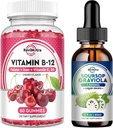 Iron Gummies Supplement for Adults & Kids | Soursop Graviola Liquid Drops | Bundle