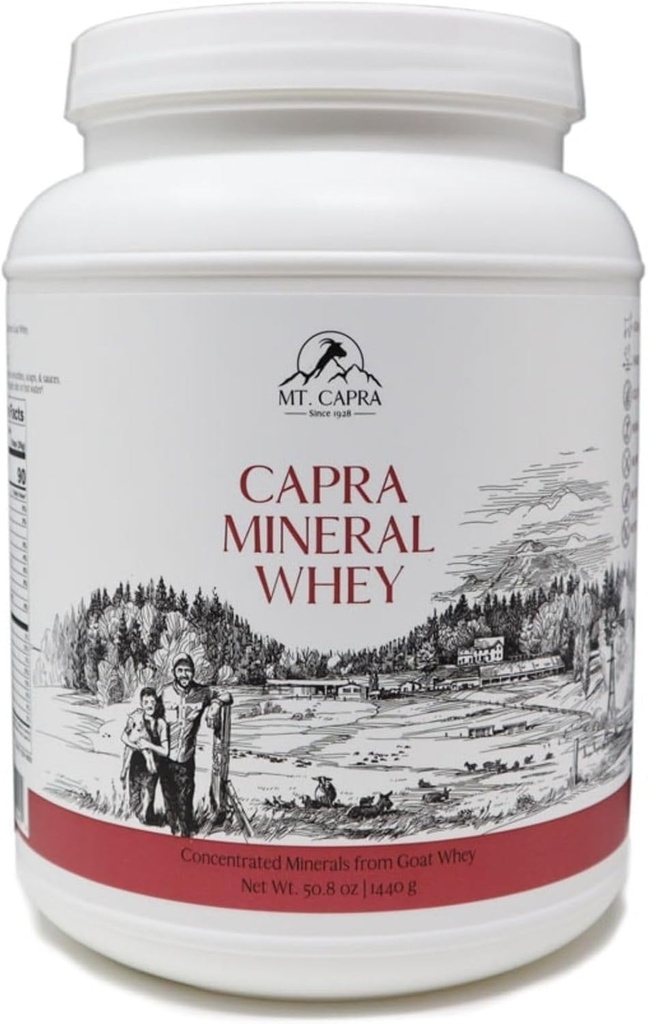 Mt. Capra Mineral Whey | A Whole Food, Bio-Available Mineral/Electrolyte Powder Supplement from Goat Milk Whey, Rich in Potassium, Alkalizing | 56 Servings - 50.8 oz