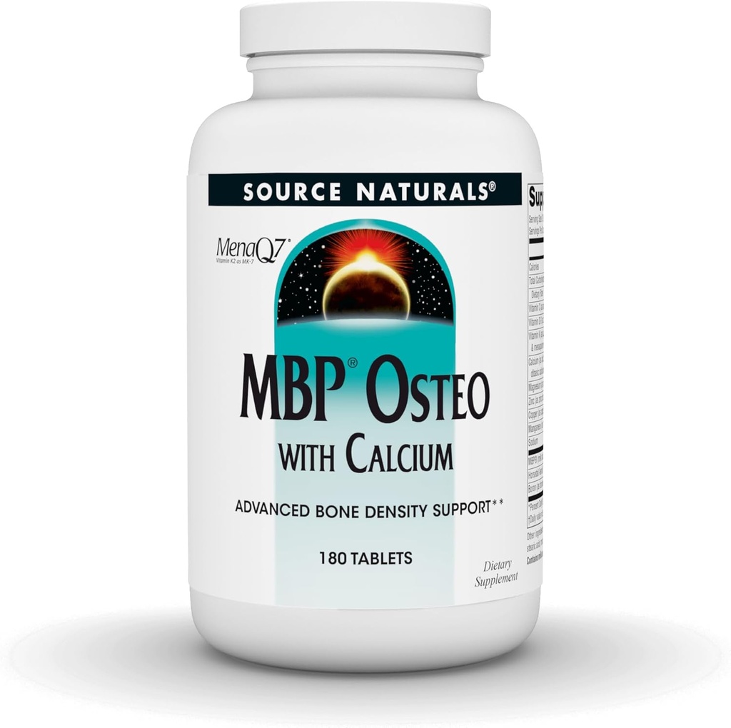 Source Naturals MBP Osteo with Calcium, Advanced Bone Density Support*, 180 Tablets