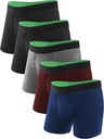 TIICHOO Washable Incontinence Underwear for Men Regular Absorbency Incontinence Boxer Briefs with Fly 5 Pack
