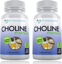 Premium Choline - 500 mg - 120 Veggie Capsules - Supports Cognitive Health, Memory & More - 2 Pack