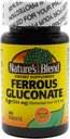 Nature's Blend Ferrous Gluconate Tablets, 100 Count