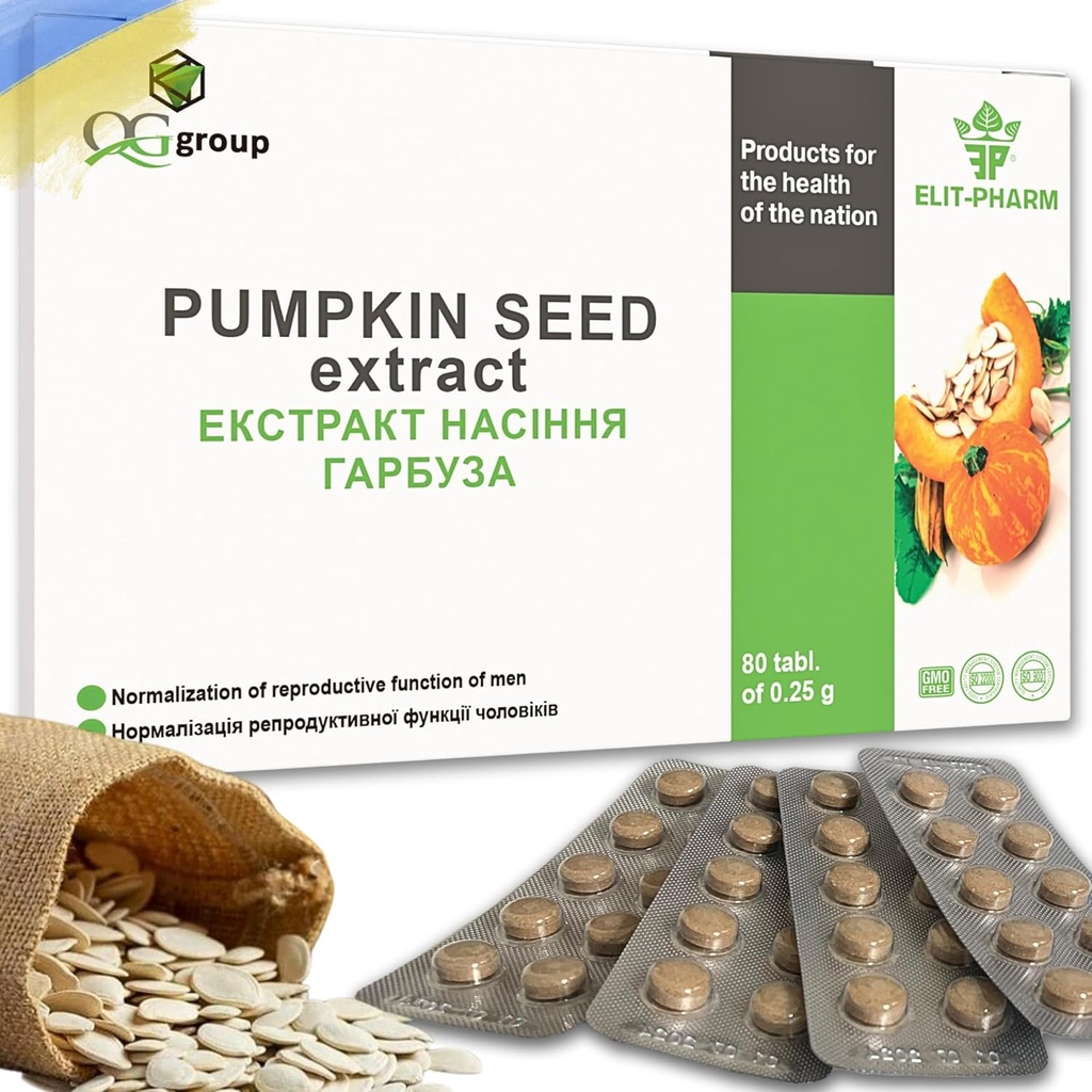 QG group Pure Pumpkin Extract (80 Tablets - 200mg Each) Supports Prostate and Urinary Tract Wellness, Bladder Health Dietary Supplement for Men & Women