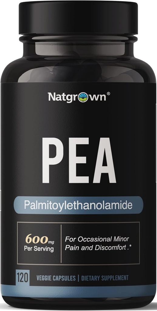 Natgrown Palmitoylethanolamide Pea Supplement 600 mg - 120 Capsules