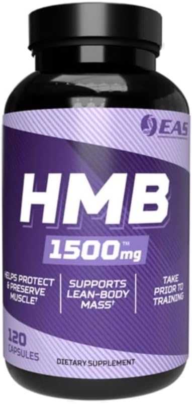 EAS HMB 1500mg | Quality Beta-Hydroxy Beta-Methylbutyrate | Protect & Support Lean Muscle Mass | Enhanced Recovery & Muscle Repair | 120 Capsules