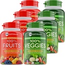 Fruit and Veggies Supplement Capsules | Fruit and Vegetables Capsules Vitamins Maintain Natural Balance,Fruits and Vegetables Supplements Supports for Energy Levels,Non-GMO-90 Count(Pack of 6)