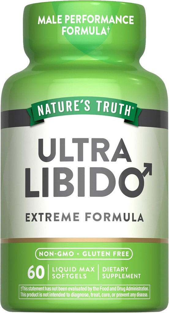 Nature's Truth Libido Supplement for Men | 60 Softgels | Non-GMO & Gluten Free Pills