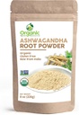 Organic Ashwagandha Root Powder -8 Ounce | Lab Tested for Purity | Resealable Kraft Bag,Non-GMO, Indian Ginseng, Withania Somnifera -100% Raw from India, by SHOPOSR (8 oz)