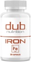 Iron - Iron Supplement, Efficient Absorption & Gentle on Stomach - No Nausea, No Synthetic Fillers - Small Clean Gelatin Capsules - Supports Daily Nutritional Needs - 30 Capsules