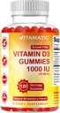 Vitamatic Sugar Free Vitamin D3-120 Pectin Based Gummies - Great Taste - Healthy Bones, Mood & Immune System Function - Non-GMO - 120 Servings (1000 IU)