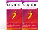 Geritol Liquid Vitamin and Iron Supplement, Energy Support, Contains High Potency B-Vitamins and Iron, Pleasant Tasting, Easy to Swallow, No Artificial Sweeteners, Non-GMO, 12 Oz, 2 Pack