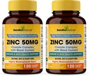 SANDHUHERBALS Zinc Supplements with Black Currant for Men and Women | Zinc 50mg 120 Vegetarian Capsules (Pack of 2) | Highly Absorbable for Immune Support | Zink 50 mg Supplement Supports Skin Health