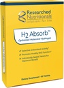 Researched Nutritionals H2 Absorb Molecular Hydrogen Tablets - Instant Hydrogenated Water & Antioxidant Supplement - Rejuvenating Drink to Promote Energy & Healthy Aging (60 Tablets)