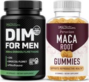 SMNutrition Maca Root Gummies & 300mg DIM Supplement for Men for Testosterone and Performance Support | Invigorating Maca Gummies Complex (30 Servings) with DIM Complex for Men (60 Servings)