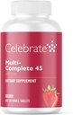 Celebrate Vitamins Multi-Complete Chewables, 45mg Iron – Daily Bariatric Multivitamin for Sleeve Gastrectomy and Gastric Bypass Surgery Patients – Essential Vitamins & Minerals - Berry (60 Tablets)