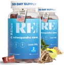Ashwagandha & Vitamin D Gummies | Dietary Supplements | KSM 66 Ashwagandha for Stress Support 300mg | L-Theanine Lemon Balm | Natural Herbal Non-GMO Sugar Free Gluten & Gelatin Free | 2 Pack