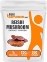 BulkSupplements.com Reishi Mushroom Extract Powder - Reishi Mushroom Powder, Supplement for Overall Well-Being - Gluten Free, 1g per Serving, 250g (8.8 oz) (Pack of 1)
