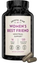 Crystal Star Women's Best Friend for Periods, 120 Capsules - Menstrual Abdominal Cramps, Bloating, & Monthly Cycle Support - Natural Female Herbal Supplement Caps - Vegetarian Vegan Non-GMO