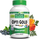 Botanic Choice Opti Gold - Premium Vision Eye Health Support Supplement with Six Powerful Nutrients - 15 mg Patented Highly Abosorbable FloraGlo Lutein Alpha Lipoic Acid - 60 Capsules