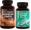 BioEmblem Vitamin D3 K2 (5000IU and 200mcg) and Mushroom Complex