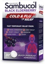 Sambucol Cold and Flu Relief Tablets - Homeopathic Cold Medicine, Remedy for Adults, Black Elderberry for Colds, Zinc Remedy - 30 Count