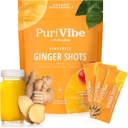 All About Juicing Ginger Shots with Pineapple & Turmeric - Superfood Juice Powder - Immunity, Digestion & Energy Support - 15 Wellness Stick Packs - PuriVibe