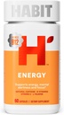 Habit Energy Supplement (60 Capsules) - New Look, Supports Energy, Alertness and Focus, Natural Caffeine, Vitamins B & C, Green Tea Extract, Vegan, Non-GMO (1 Pack)