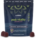 Peak Vitality Himalayan Shilajit Gummies for Strength, Energy & Optimal Health – Sugar-Free, Vegan, All-Natural – Cognitive Focus, Recovery, Immunity – Watermelon Flavor, 60ct