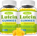 Lutein and Zeaxanthin Supplements Gummies with Astaxanthin & Bilberry Extract - Eye Vitamins with Omega-3, Vitamins A, C, E, D3 & Zinc for Vision Health - Sugar Free, Mango Flavor, 120 Count