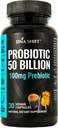 Probiotics 50 Billion - 11 Strain Live Probiotic Prebiotic for Men & Women - Best to Support Digestive & Immune Health. with Lactobacillus Gasseri - Guaranteed Potency to Expiration