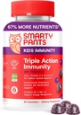 SmartyPants Kids Immunity Elderberry Gummies: Kids Immune Support Supplement, Vitamin C, Vitamin D, Vitamins B6 & B12 and Zinc, Gluten Free, Elderberry Flavor, 60 Count (30 Day Supply)