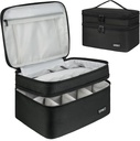 Medicine Storage Bag,Double Layers Pill Bottle Organizer Bag Empty with Lockable Zipper&Adjustable Divider,Medication Travel Carrying Bag for Pills,Vitamins,Medical Supplies