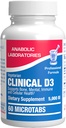 High Strength Vitamin D3 5000 IU - Clinical Formula Vitamin D Supplement for Men and Women for Bone Teeth Muscle Mood and Immune Support - High Absorption Vegetarian Microtabs (60 Day Supply)