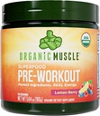 USDA Organic Pre-Workout Powder, Lemon Berry | Clean Energy Without Jitters | Natural Performance Boost | No Artificial Sweeteners | 20 Superfoods | Low Caffeine, 20 Servings