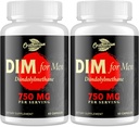 DIM for Men 750MG – Hormone Balance, Estrogen Support for Men, DIM Supplement, Detox, Vitality & Fitness Performance–Chrysin & Black Pepper Extract, 60 Capsules (2 Bottle)