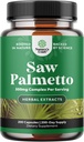 Extra Strength Saw Palmetto Extract - Advanced Herbal Complex for Hair Health and Urinary Support with Plant Sterols & Flavonoids - Potent Herbal Supplement with 500mg per Serving - 200 Capsules