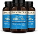 Dr. Mercola Antarctic Krill Oil Double Strength - 2,000 mg - Omega-3 Supplement with EPA & DHA - Supports Brain, Heart, Joint & Immune Health - GMO-Free & Gluten-Free - 270 Capsules (90 Servings)