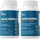 Dr. Tobias Vegan Omega 3 Algae Oil and Ashwagandha Capsules, Supports Resilience, Immune Health, and Overall Wellness, Non-GMO, Vegan