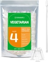 wananfu Size 4 Empty Capsules Vegetarian (500 Count) Bundle with 2 Micro Lab Spoons, Clear Fillable Veggie Pill Capsules Size 4 for Making Your Own Supplements