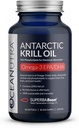 100% Pure Krill Oil 1000mg, Omega 3, Highest Concentration 56% Phospholipids, Choline & Astaxanthin, Sustainable Antarctic SuperbaBoost, DHA, EPA, Heart, Brain, Eye & Skin Care, No Fish Oil