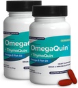 OmegaQuin High Potency Dietary Supplements for Heart, Brain, & Joint Support | Advance Formula of Cold Pressed Black Seed Oil with VivoMega Fish Oil | Omega 3 Supplements for Women & Men, 60 Softgels