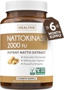 Healths Harmony Nattokinase 2000 FU (Non-GMO) Powerful Nattokinase Supplement Made from Naturally Fermented Soybeans - (6 Month Supply) 180 Vegan Natto Capsules